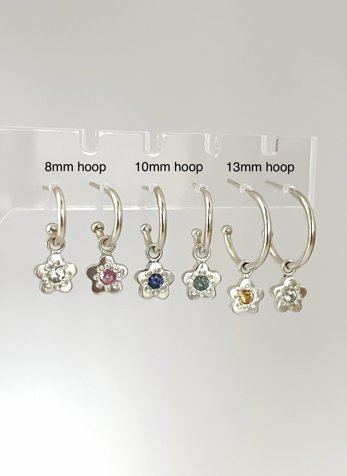 Daisy Chain Sapphire Hoops