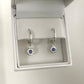 Recycled Sterling Silver Sapphire Pebble Hoops