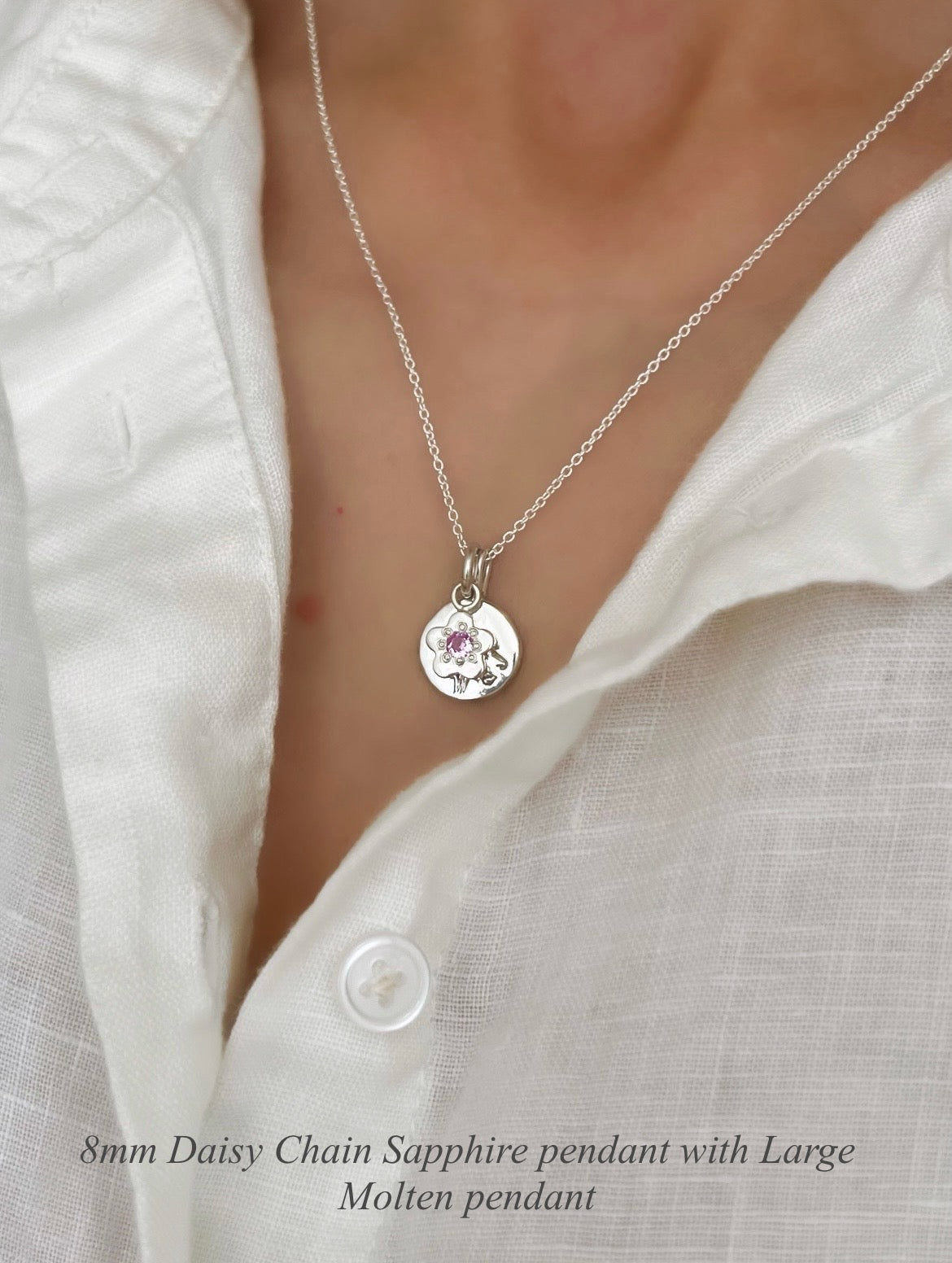 Daisy Chain Sapphire Necklace