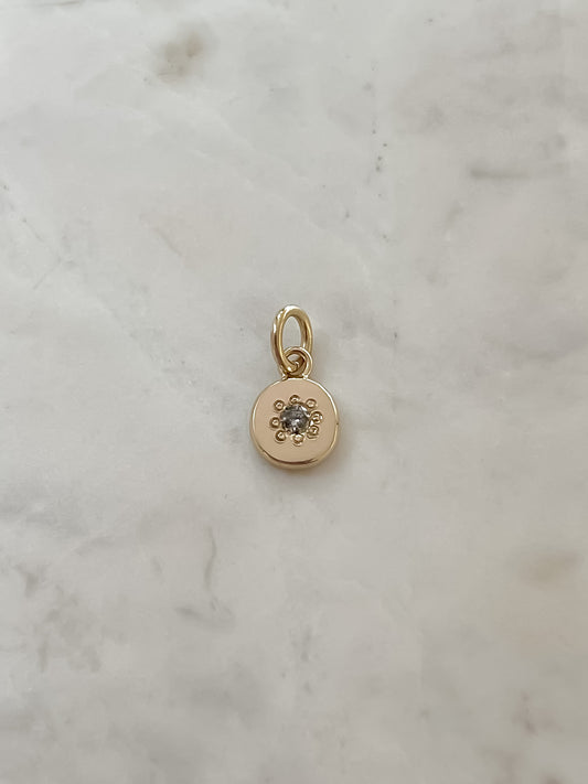 Australian 9ct Solid Gold and Salt & Pepper Pendant