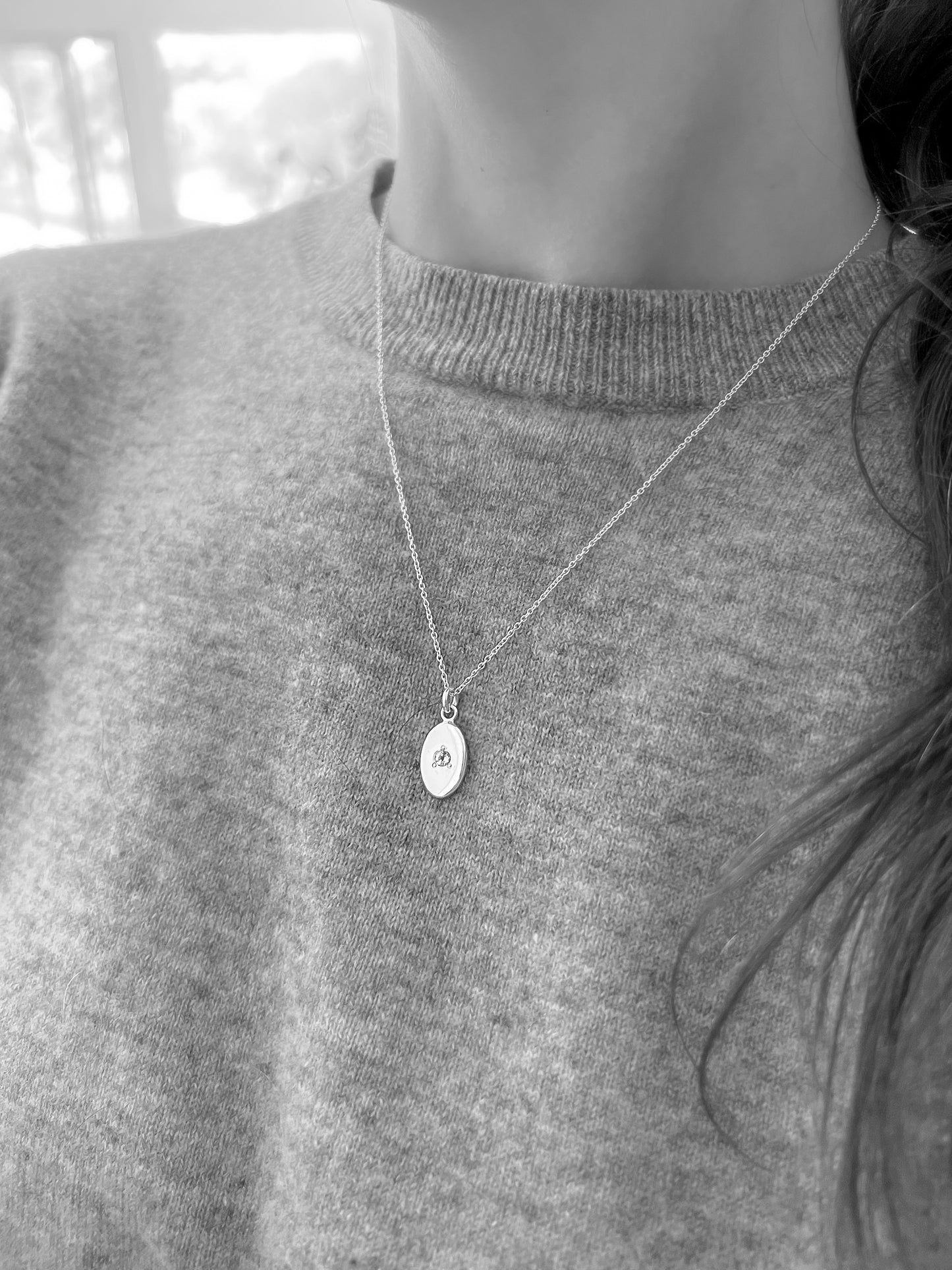 Recycled Sterling Silver and Peridot Pendant