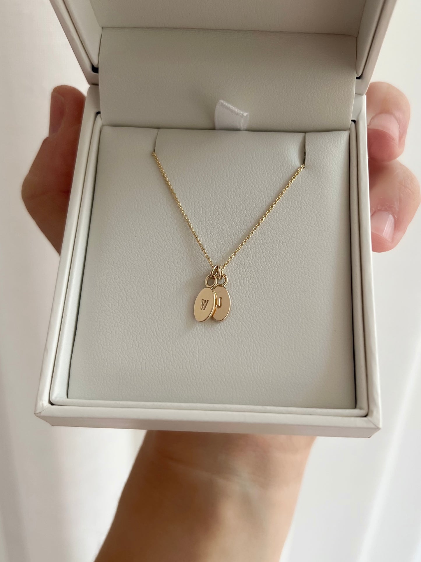 Australian 9ct Solid Gold Oval Initial Pendant