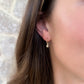 Australian 9ct Solid Gold Sapphire Pebble Hoops