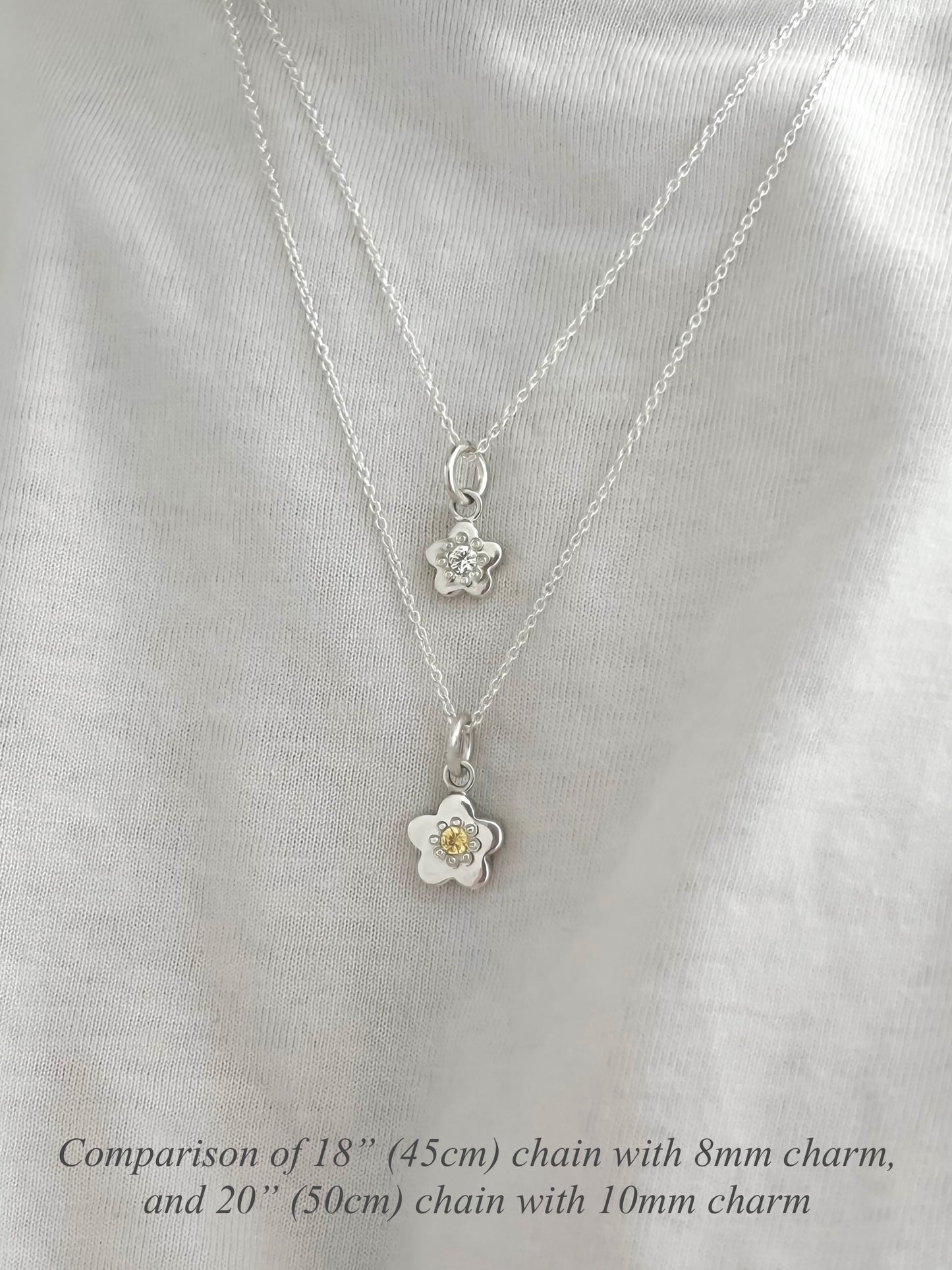 Daisy Chain Sapphire Necklace