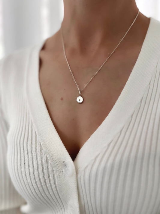 Recycled Sterling Silver Molten Pendant - Small