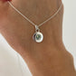 Recycled Sterling Silver and Australian Parti Sapphire Pendant