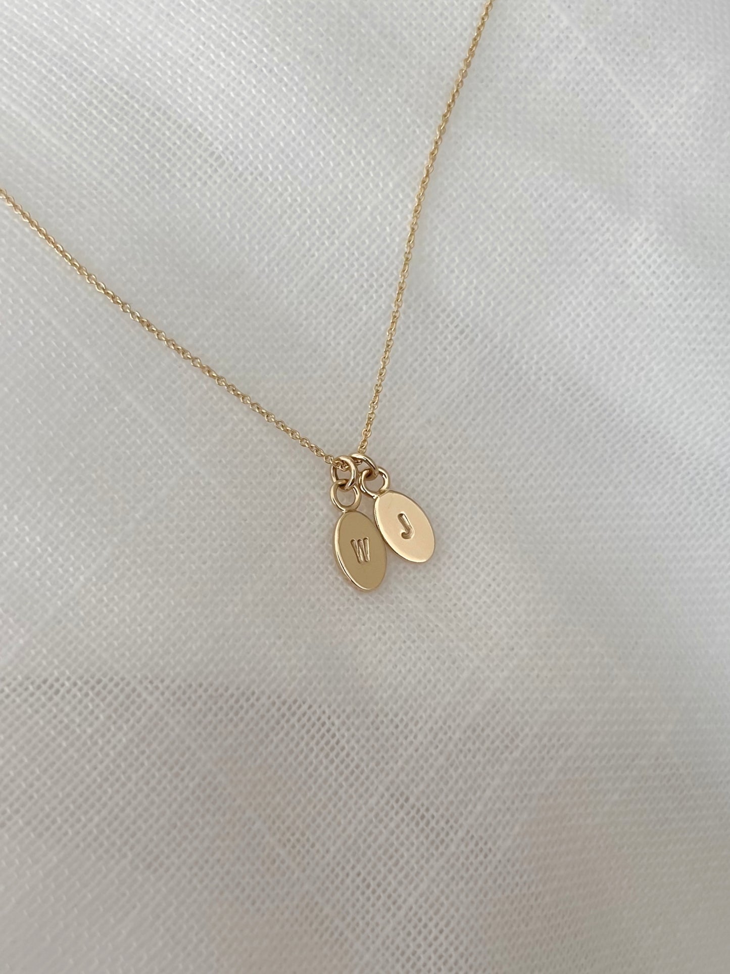 Australian 9ct Solid Gold Oval Initial Pendant