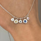Recycled Sterling Silver Sapphire Pebble Necklace