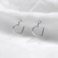 Heart Hoop Stud Earrings